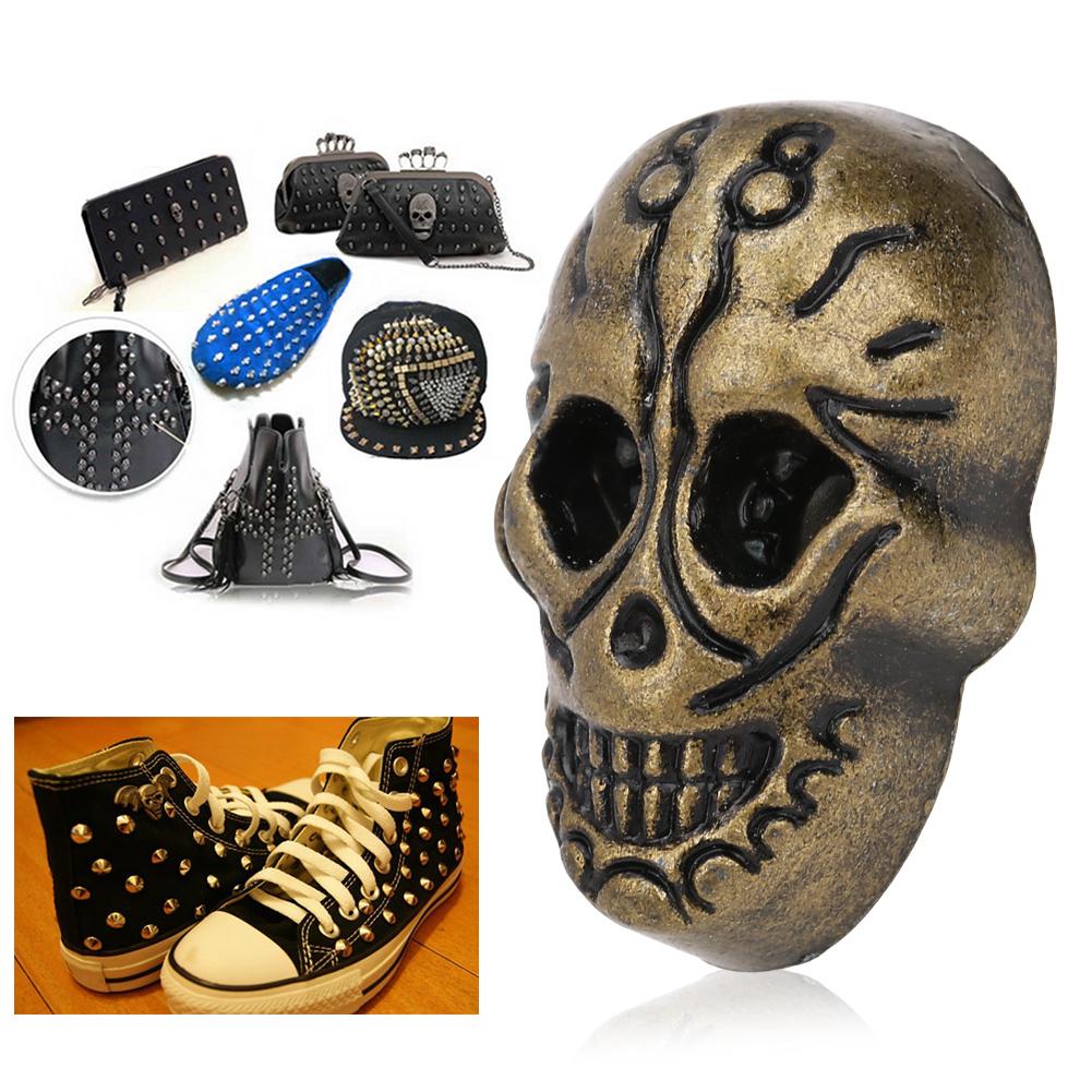 20PCS DIY 15.66 X 25.24mm Punk Studded Rivet Gothic Ornaments / Shoes Accessories88 Ghost Head Bronze