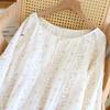 Vestaglia Pigiama da Donna a Maniche Lunghe in Garza di Cotone con Reggiseno Integrato, Modello Pullover Ampio, Non è Necessario Indossare un Reggiseno Aggiuntivo.