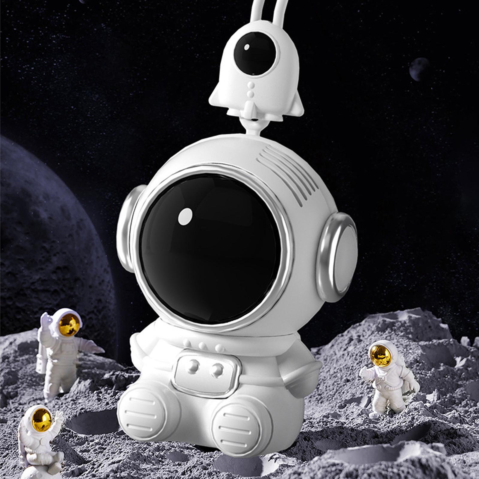 

Portable USB Rechargeable Handheld Fan with Astronaut Design Adjustable Neck Strap Small Personal Cooling Device for Outdoor Use One Size