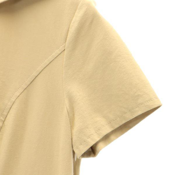 Burberrys Blue Label Short Sleeve Stretch Skipper One Piece 38 Beige Women Used