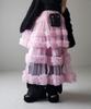 Japanese Style Spring/Summer Women's A-Line Midi Skirt with Anti-Exposure Hand-Stitched Three-Layer Net Yarn