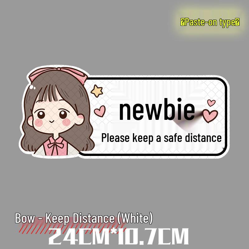 New Driver On Board Reflective Car Sticker - Female Driver Alert