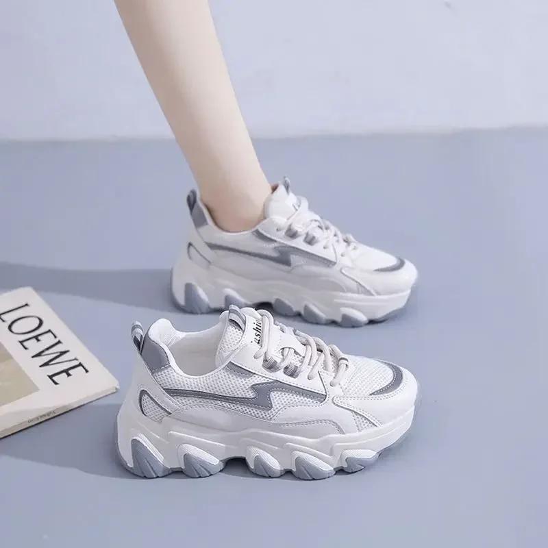 Sports High on Platform Sneakers Korean Athletic Shoes for Women 39 Stylish Sale Aesthetic H Casual 2024 New A In Woman Footwear