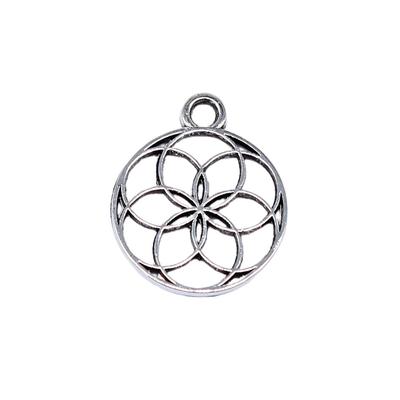 Charms Flower Of Life Symbol Pendants Minimalist Jewelry Components QC055