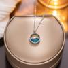 Edelstahl Niedlich Süß Blau Kristall Meereswal Anhänger Halskette für Damen Neues Kreatives Design Sommer Halsband Schmuck Farbecht