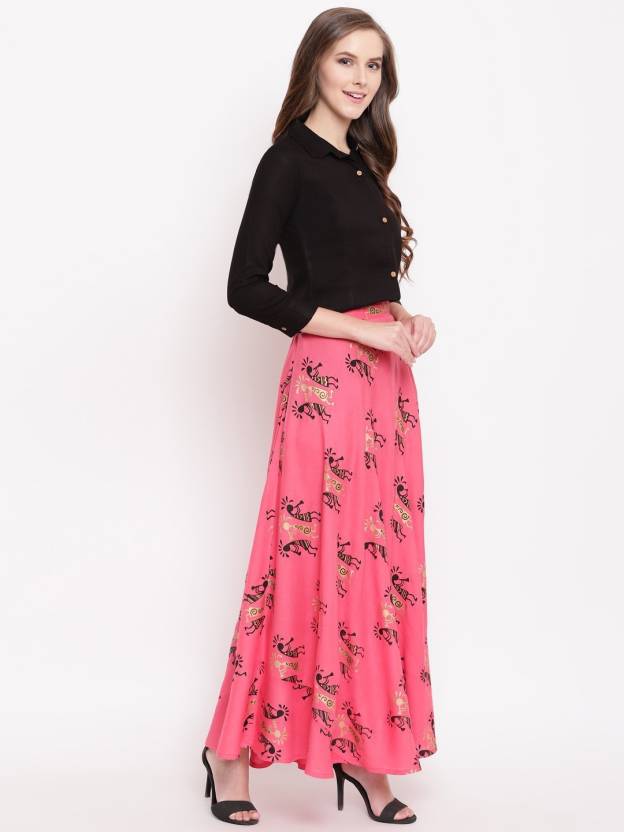Women Designer Viscose Rayon Ethnic Top Skirt Set Indian Bollywood Ethnic Shirt Lehenga