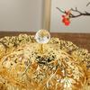 European Style Metal Fruit Plate with Cover High Foot Snack Tray for Weddings Hotels Living Rooms Dried Fruit Serving Dish