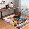 1PC Custom Name Giraffe Elephant Friendship Theme Floor Mat Ideal for Living Room, Game Rooms, Office, Bedroom,Floor Mat Playful Design