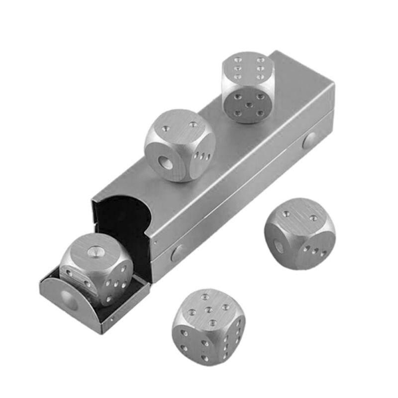 Aluminum Alloy Dices 16mm Six Sided Playing Games Dice For Bar Pub Club Party Board Game Accessories Small Ornaments