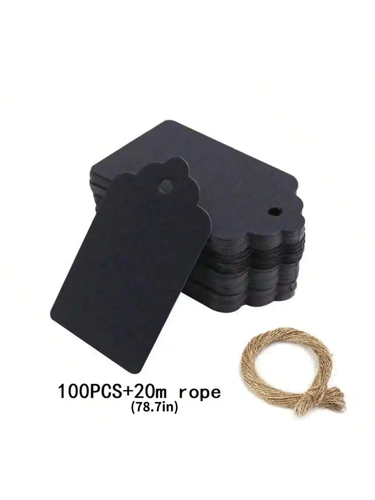 

100 шт. Бирки из крафт-бумаги с веревочками, ручная работа, с любовью, бирки для одежды, бирки для конфет/подарков/печенья, этикетки для упаковки, карточки