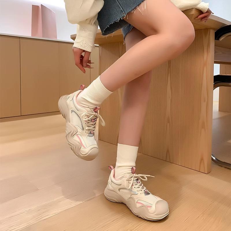 Thick-soled ugly cute big-headed shoes children's summer new breathable mesh mountaineering leisure sports silver dad shoes