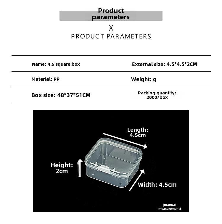 Caja de exhibición y almacenamiento de hardware de plástico transparente