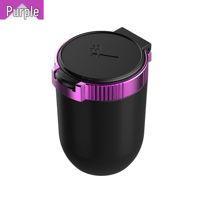LED Portable Car Ashtray with Lid - Multifunctional & Personalized Design