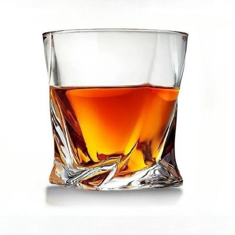 

280 мл/290 мл Кришталевий келих Креативний обертовий віскі з льодом з малюнком Коктейльний барний стакан для пива 201-300ml