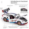 1/32 Scale Simulation Porsche 911 GT3 RSR Alloy Racing Model Ornaments Children's Holiday Gift, Open Door Sports Car Model Boy Toys