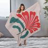 Vibrant Floral Design Throw Blanket Decorative Bed Sofa Cover for Women Teens Gift