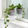 5/1PCS Self Watering Flower Pots Plastic Plant Pot with Drainage Holes Transparent Planting Flower Pot Home Garden Accessories