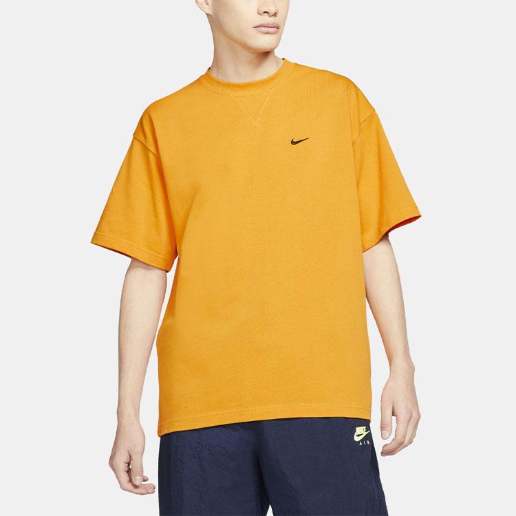 Nike X Kim Jones Air Logo Print Crew Neck Short Sleeve T-Shirt Unisex Tops Orange DC9987-804
