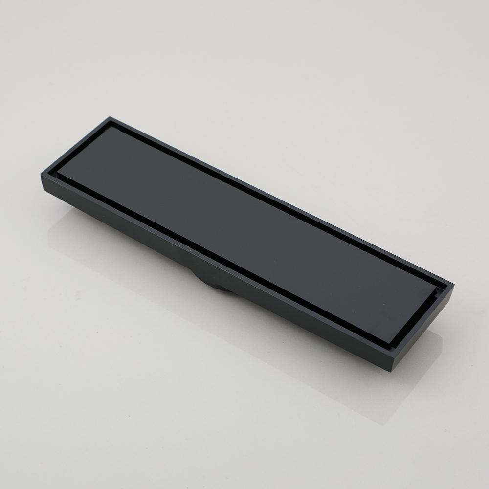 Modern Stainless Steel Metal Siphon Trap Line Easy Clean Shower Trench Built-in Filter Floor Rain Water Drain Cover for Bathroom