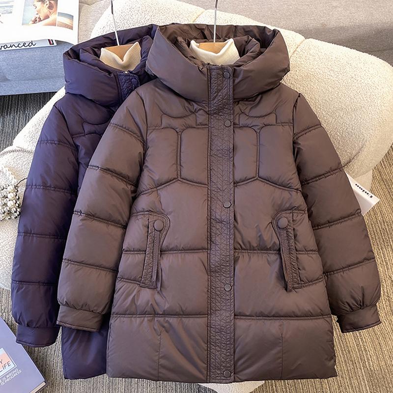Fashion Middle age Woman Winter Coats Hooded Thick Warm Casual Winter Jacket Women's Parkas