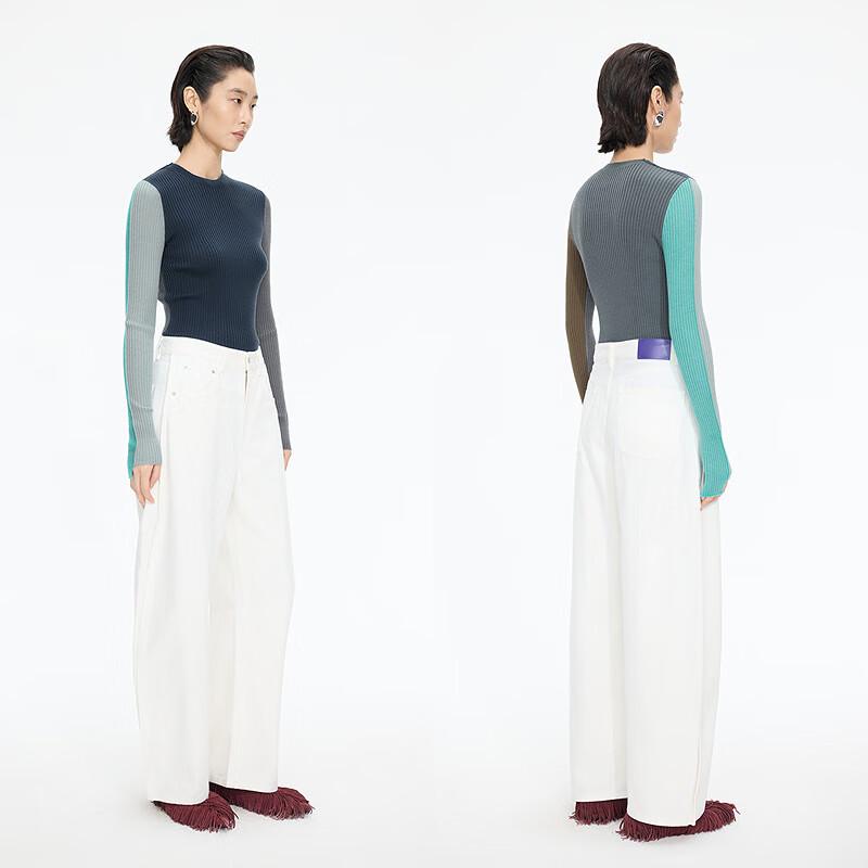JNBY Women's 100% Wool Slim-Fit Pullover Sweater