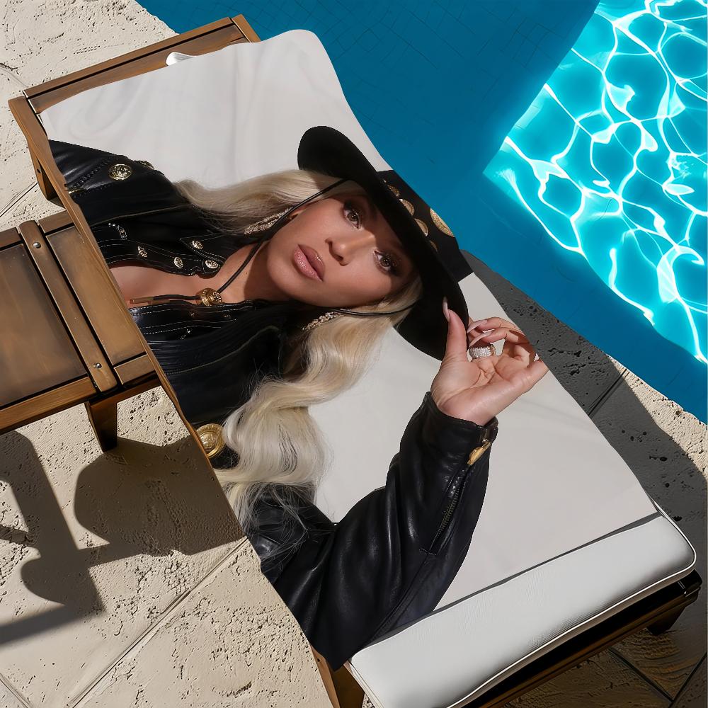 Singer Beyonce Cowboy Carter Towel Sauna Gift PoolGym Beach Travel Shower Quick Dry Sports Towels Camping Soft