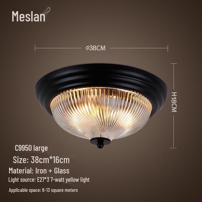 American Retro Industrial Ceiling Light for Bedroom, Dining Room, Balcony, Corridor, Aisle, and Entrance