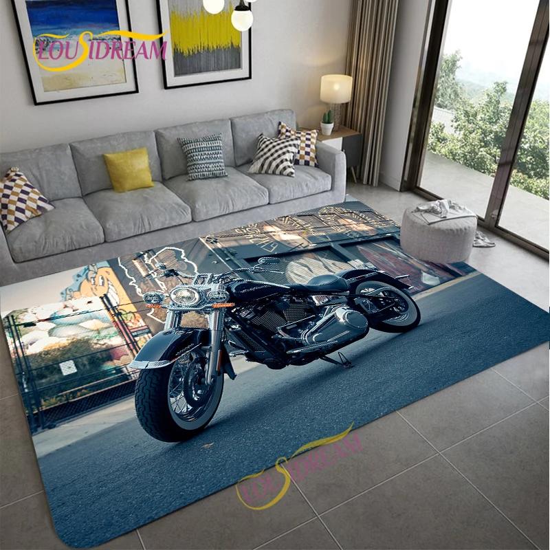 Tappeto retrò da moto, tappetino antiscivolo per grandi porte, zerbino da bagno per soggiorno, camera da letto, ingresso, decorazione per la casa