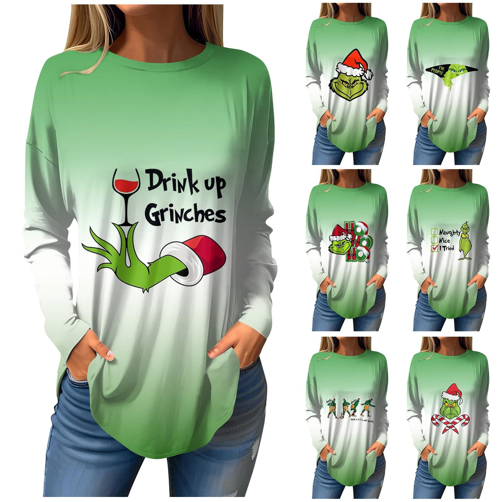 

Tee Shirts For Women Fall Casual Long Sleeve Fashion Top Printed Pullover Top