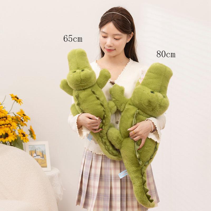 Favorite Toy Unisex Green Cartoon Crocodile Plush Toy Pillow Soft Cute Alligator Plushie Stuffed Animal Cushion Home Decor Boy Gift