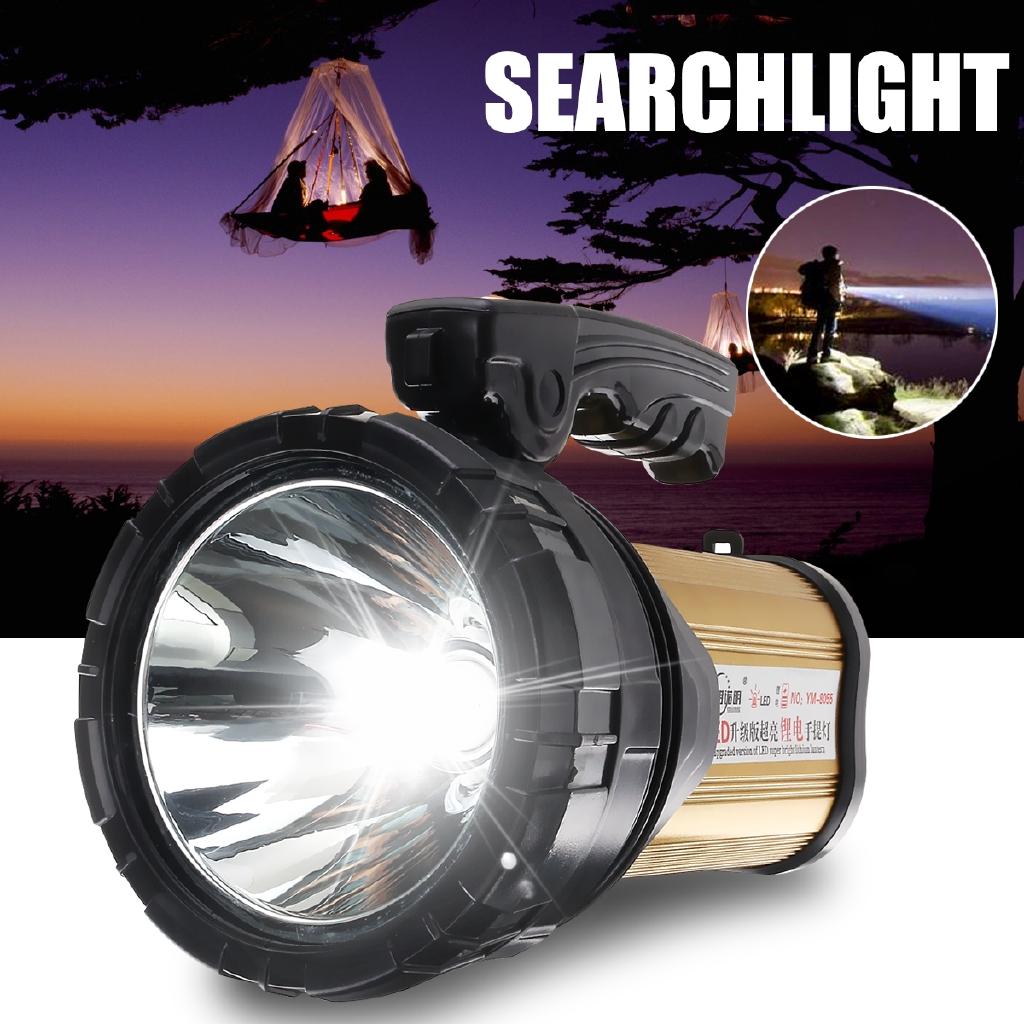 USB Handheld LED Searchlight High Power Super Bright Outdoor Portable Spotlight Lantern Rechargeable Flashlight 120W