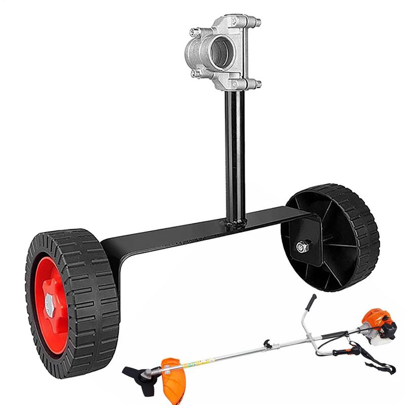 WeedTrimmer Auxiliary Wheels Lawn Mower Support Wheel Adjustable 26mm-28mm Walk Behind String Trimmer For WeedTrimmer