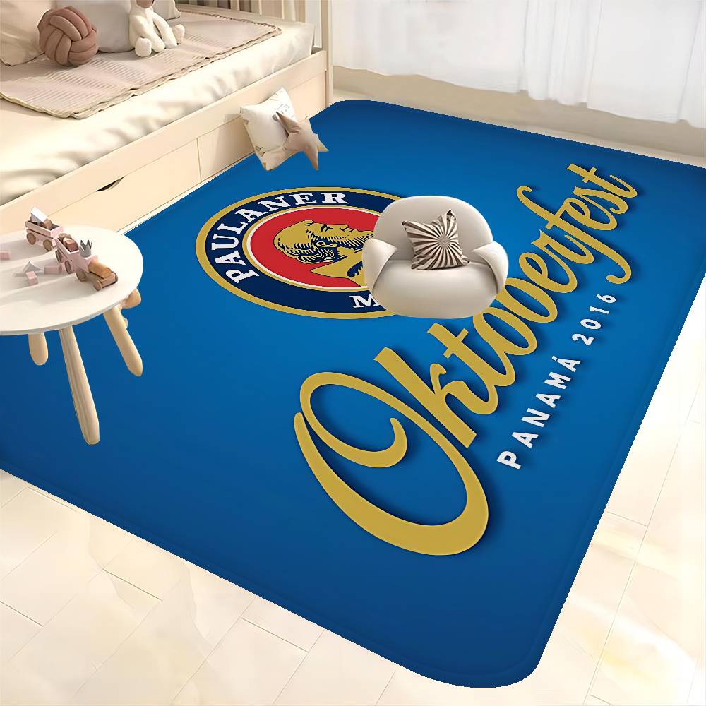 German Beer Paulaner Entrance Door Mat Nordic Style Bedroom Living Room Doormat Home Balcony Anti-Slip Modern Home Decor