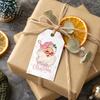 Holiday Craft Tags 50 Pcs Christmas Gift Tags Merry Thick Paper Labels with Santa Claus Jute Rope for Wrapping DIY Crafts New Year Party Favors