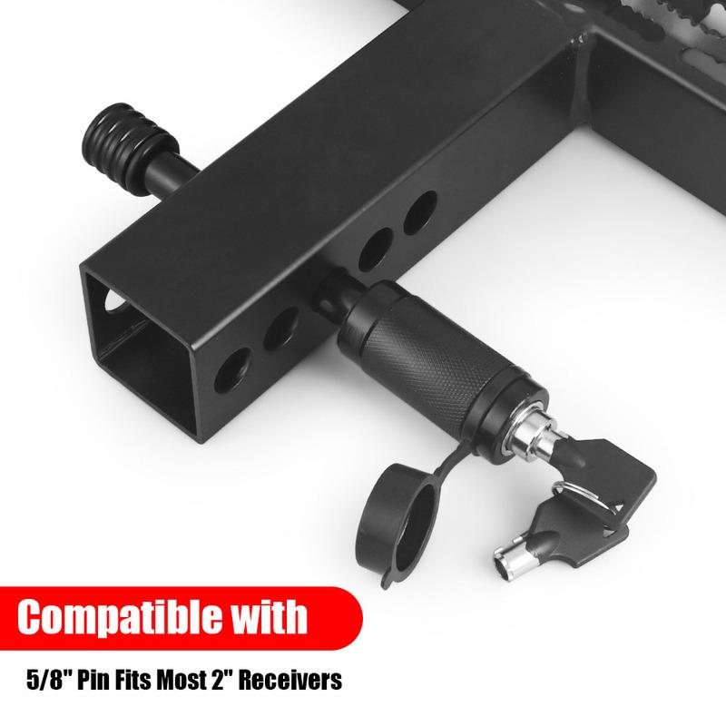 Trailer Hitch Lock 5/8 Inch Carbon Steel Towing Hitch Receiver Lock Anti-Theft Waterproof Hitch Receiver Pin Lock for Truck Car