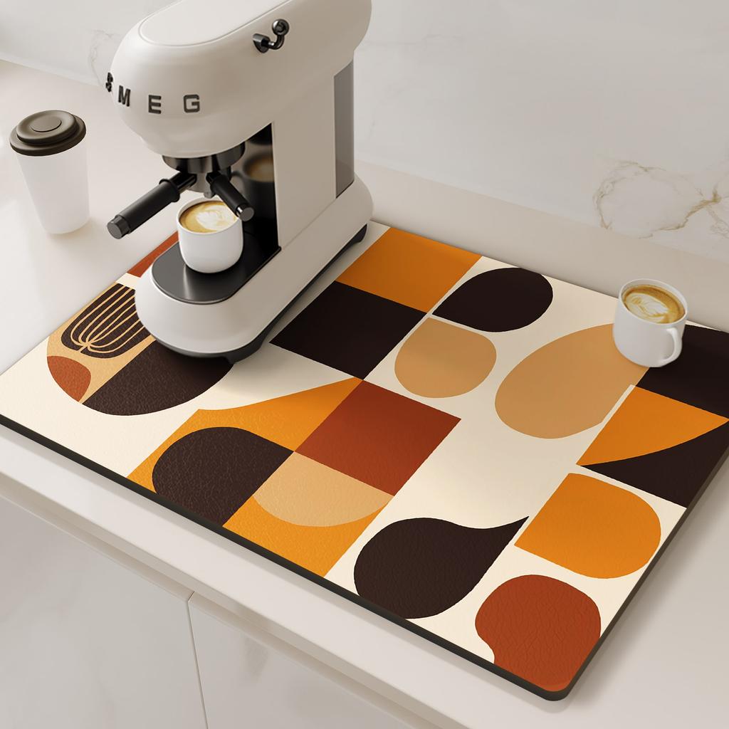 Coffee Machine Mat Drain Pad For Kitchen Non-slip Dish Drying Mats Quick Dry Tableware Faucet Placemat Dinnerware