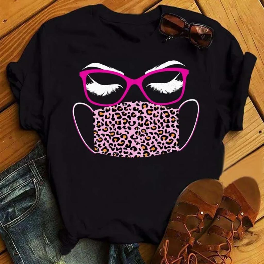 Fashion Graphic Unisex Tshirt Eyelashes Print Kawaii Lashes Unisex Clothes Funny Makeup Aesthetic Shirt Female Clothing Top Tee