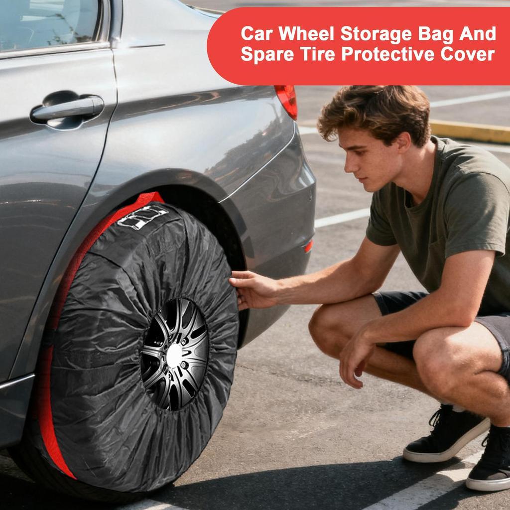 1PC Heavy-Duty All-Weather Spare Tire Cover Waterproof Dust-Proof UV Protection Storage Bag For Off-Road SUV Truck Campers