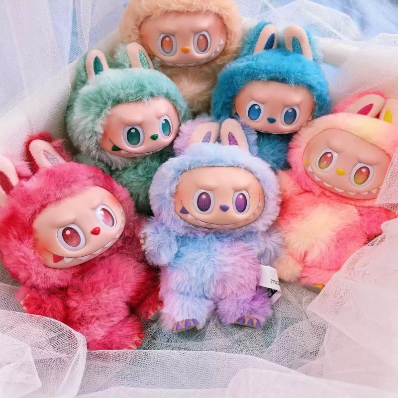 Kreslená plyšová hračka Labubu V3 Plněná anime vinylová tvář Láska Klid Panenka Labubu Přívěsek na tašku Klíčenka Dárky k narozeninám Dívka
