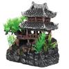 Artificial House Landscaping Decoration Smulation Mountain View Fish Tank Resin Cloud Crane House