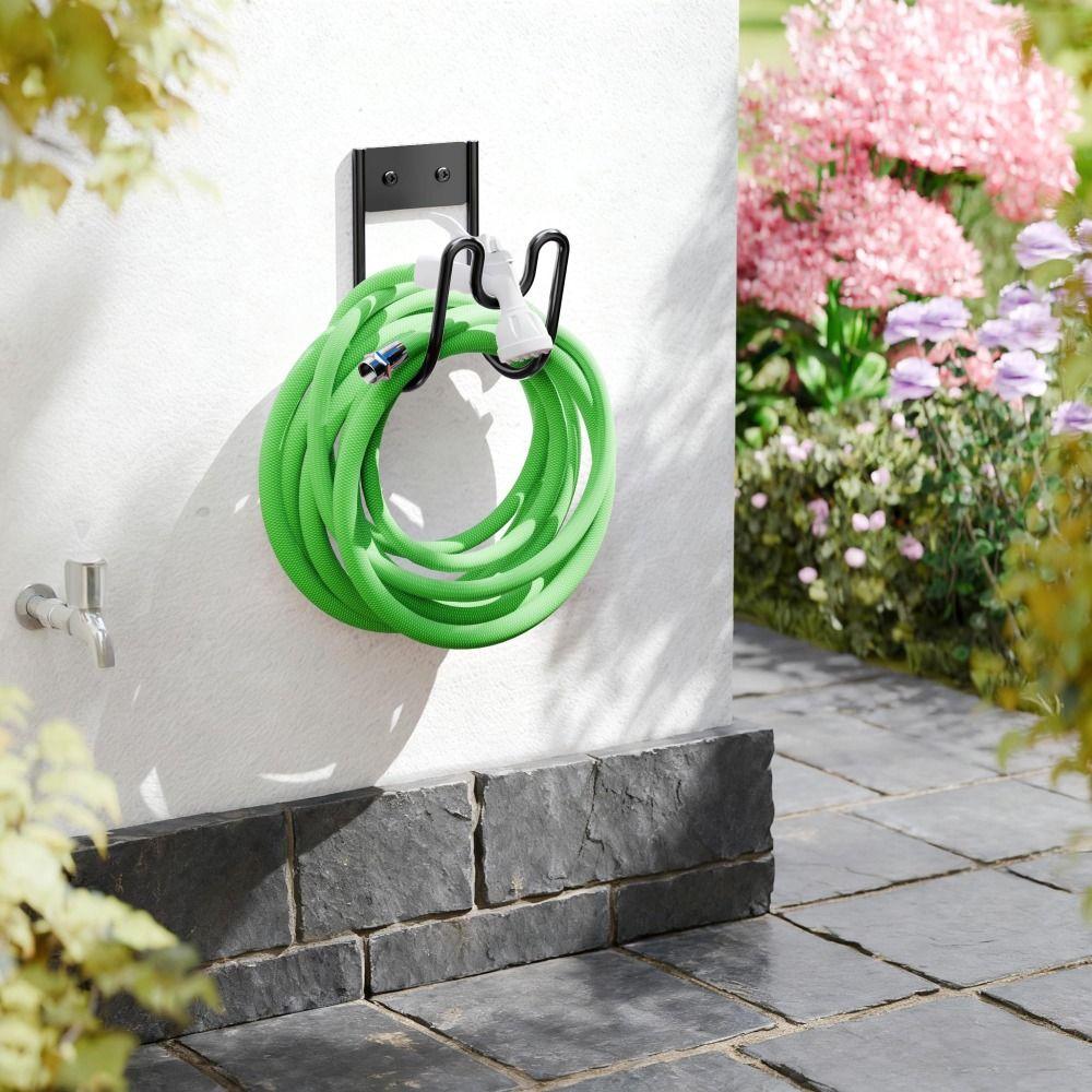 Wall Mount Water Hose Rack Rust Proof Flex Hose Hanger Tool Holder Garden Water Pipe Hook  Outdoor