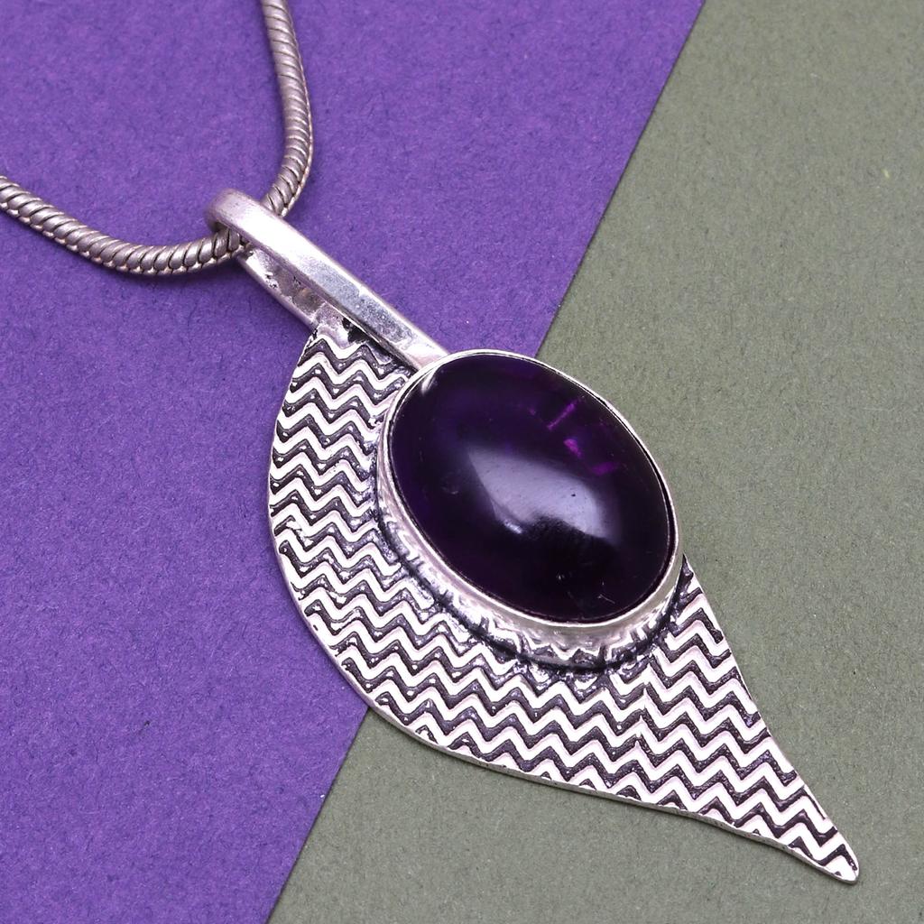 Set Amethyst Pendant Earrings Silver  Earring Necklace Gifted Silver