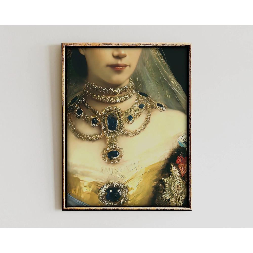Eclectic Alter Portrait Renaissance Baroque Feminine Woman Poster Print Wall Art Pictures Canvas Painting Room Home Decor Gift