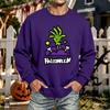 Men's Halloween Printed Long Sleeve T-Shirt Unisex Crewneck Casual Sports Top