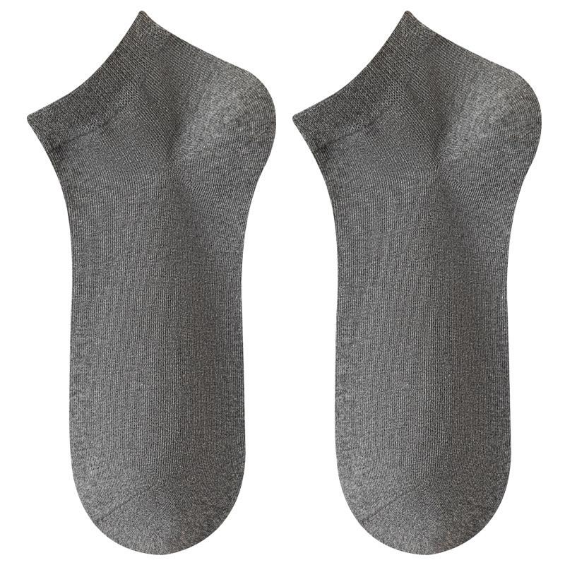 Men Summer Thin Style Trend All Match Pure Color Boneless Anti Pilling Short Cotton Socks