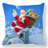 Christmas Decor Cushion Cover Christmas Gifts Home Party Decorative Pillow Cover Winter Snow Scene Animal Angel Print Pillowcase
