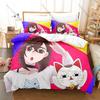 Dandadan Supernatural Bedding Set 3 Pieces Duvet Cover Pillowcase Cartoon Bed Set Gift For Anime Fans