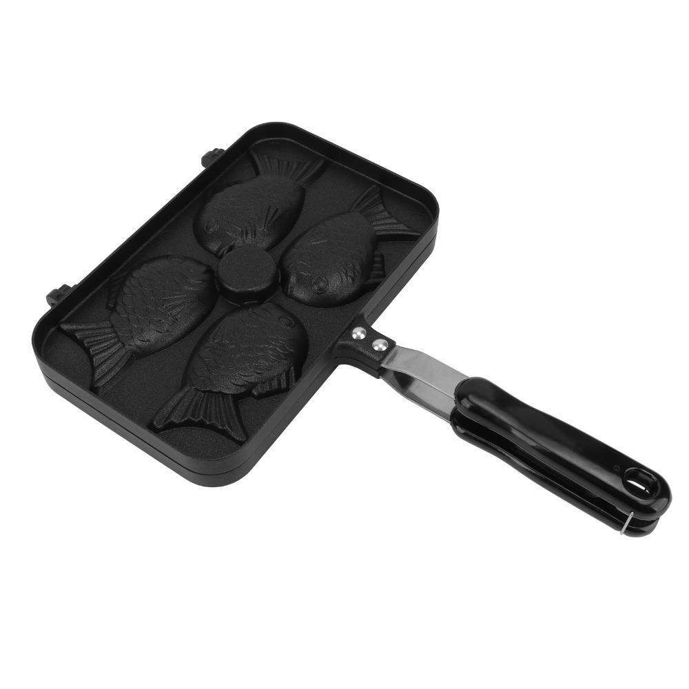 Antihaft-Taiyaki-Pfanne 4 Fächer Fischform Fischförmige Kuchenform Haushaltsküche Snack-Riegel