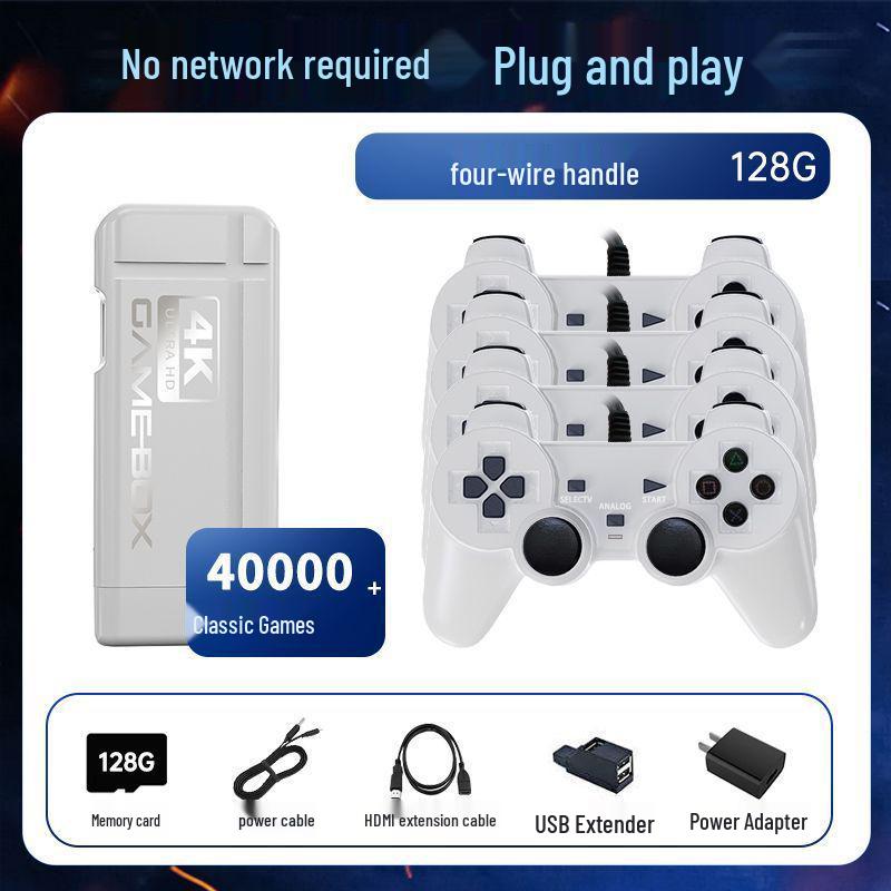 2024 HD 4K Wireless Console: 3D Classic Arcade Games with Super Mario