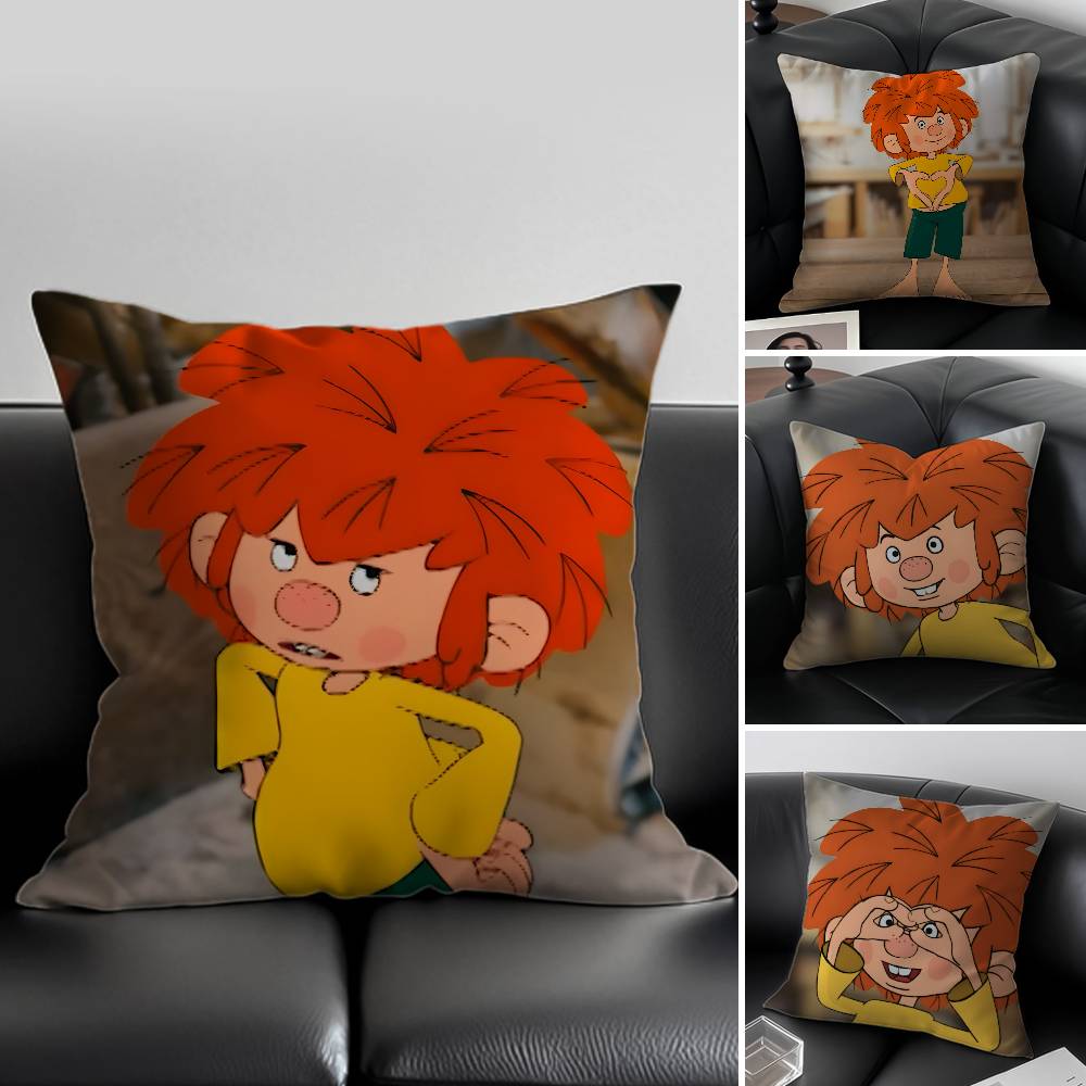 Federa Cuscino M-Meister E-Eder und Sein P-Pumuckl Federa Cuscino Anti-acaro Cerniera nascosta morbido peluche corto Copricuscino per Divano